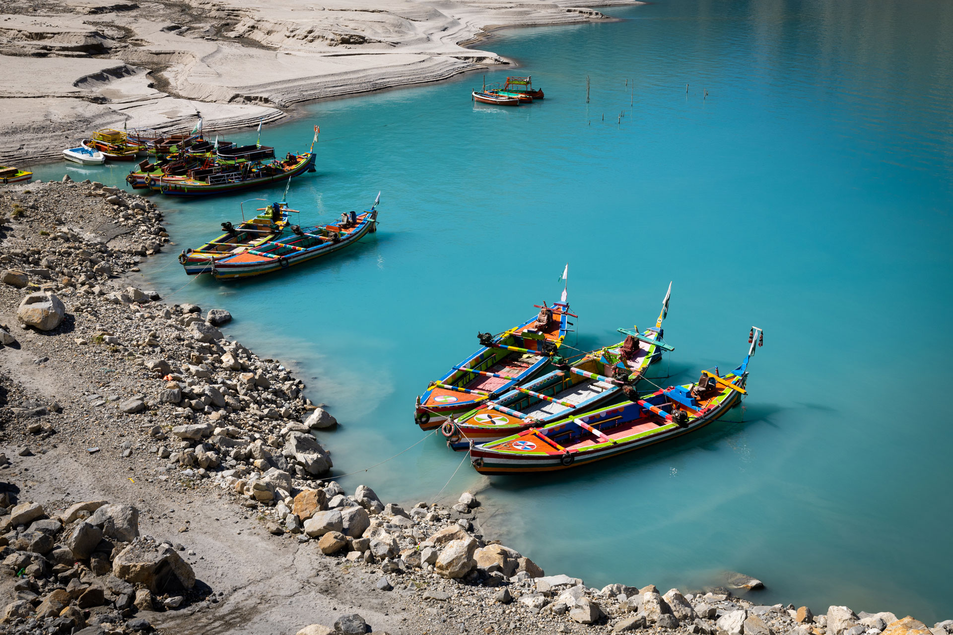 Attabad Lake and the mountain landscape of Hunza and Gojal Pakistan