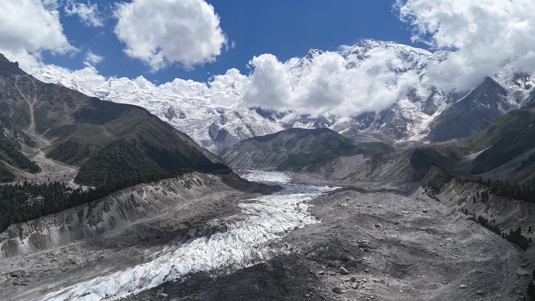 Nanga Parbat glacier and mountain landscape in Gilgit-Baltistan, Pakistan