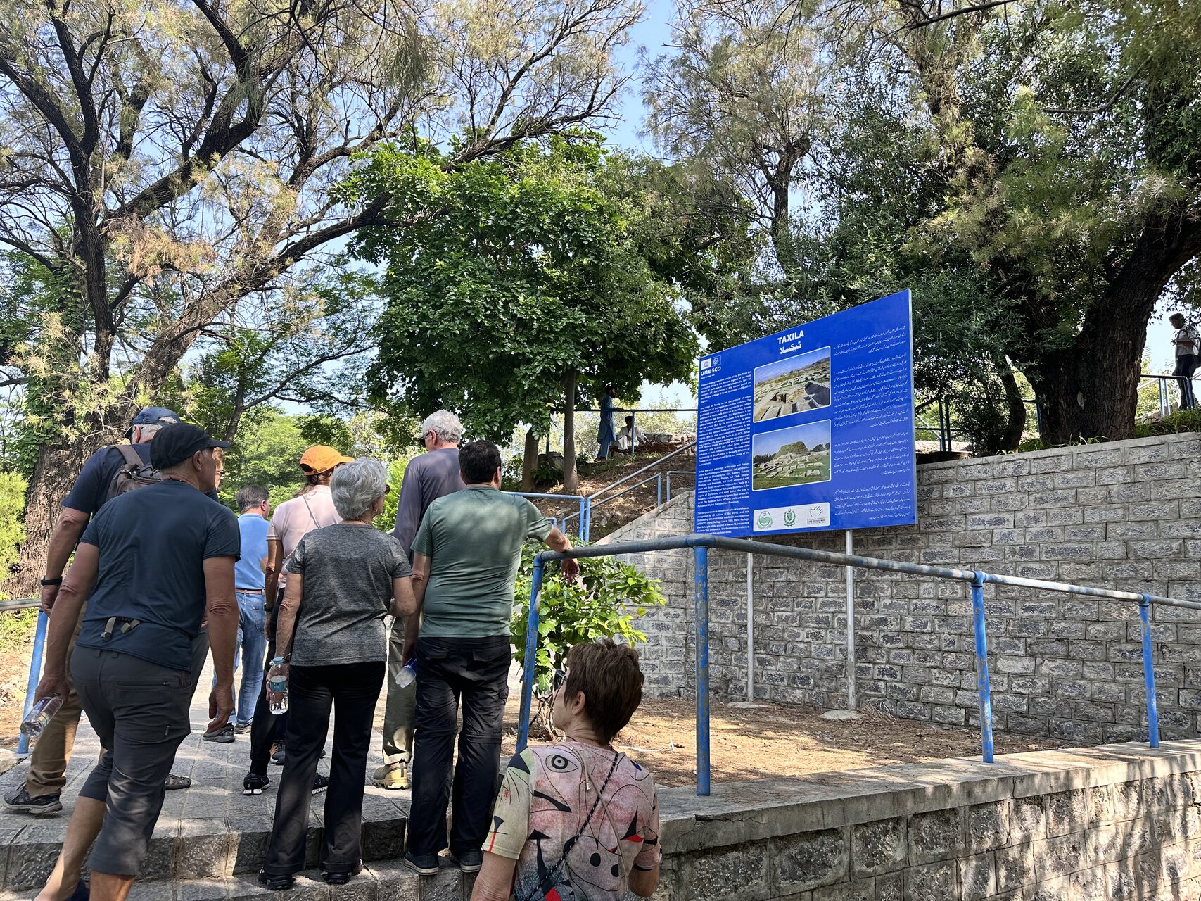 Visitors exploring Taxila